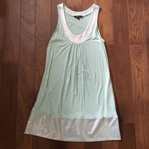 Express size small dress, blue, silver zebra